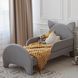 Кровать детская Котик, Серый, Велюр 90х190 см фото 1