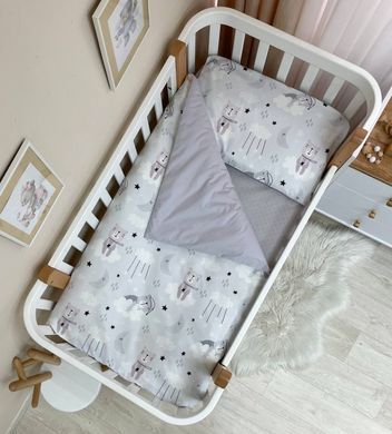 Детская постель Baby Dream Коты в облаках серый