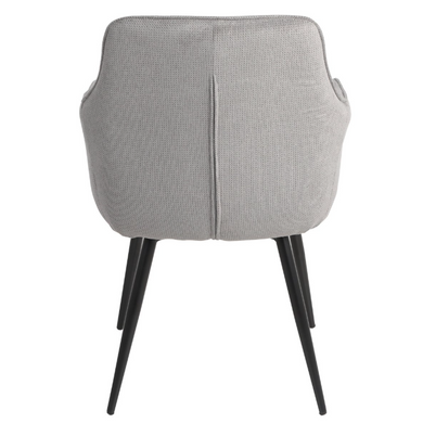 Cтілець DAVID чорний каркас/сірий