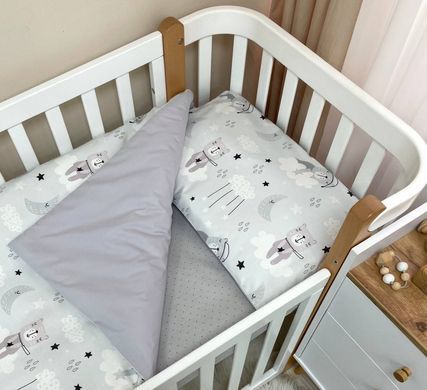 Детская постель Baby Dream Коты в облаках серый