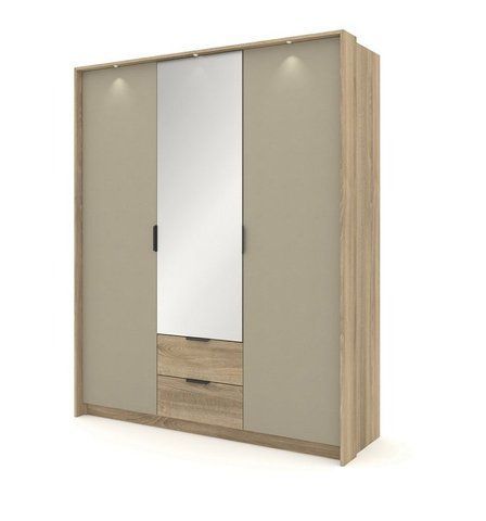 Шафа для одягу Летто/Letto 3D2S/165 3-дверна Дуб терра темний/сірий кам'яний