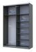 Шафа-купе двохдверна Doros G-Caiser 160х60х240 см Графіт/2 Дзеркала