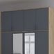 Антресоль висока Doros Ронді Дуб Артизан/Графіт 4 ДСП 160х52х65