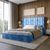 Двуспальная кровать LION Нино 160x200 см SILK 503 Темно-синий