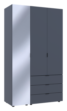 Комплект шаф для одягу Doros Гелар (2 шт.) 116,5х49,5х203,4 см Дзеркало/Графіт