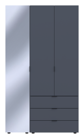Комплект шаф для одягу Doros Гелар (2 шт.) 116,5х49,5х203,4 см Дзеркало/Графіт