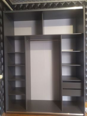 Шафа-купе двохдверна Doros G-Caiser 180х60х240 см Графіт/2 Дзеркала