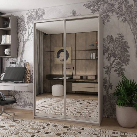 Шафа-купе Doros Сіті Лайт Кашемір 2 дзеркала 150х45х225 (80736362)