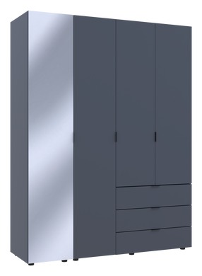 Комплект шаф для одягу Doros Гелар (2 шт.) 155х49,5х203,4 см Дзеркало/Графіт