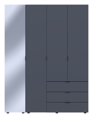 Комплект шаф для одягу Doros Гелар (2 шт.) 155х49,5х203,4 см Дзеркало/Графіт