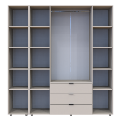 Комплект шаф для одягу Doros Гелар (2 шт.) 194х49,5х203,4 см Дзеркало/Кашемір