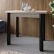 Обеденный стол раскладной LION Нота черные ножки Самоа дымчатый 60x90/90x120