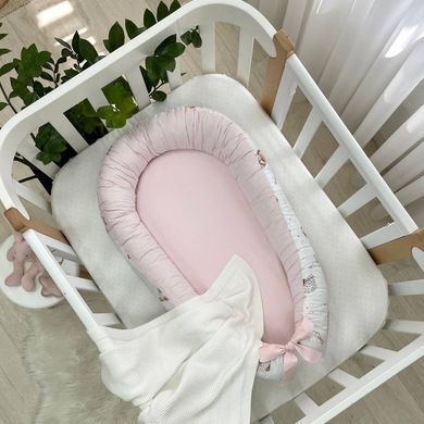 Кокон Baby Design Мишка в одеяле на белом