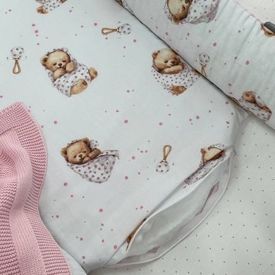 Кокон Baby Design Мишка в одеяле на белом