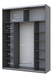 Шафа-купе двохдверна Doros G-Caiser 180х60х240 см Графіт/1 Дзеркало