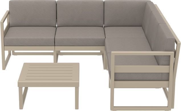 Комплект меблів для тераси Siesta Mykonos Lounge Corner Set Taupe Бежевий фото