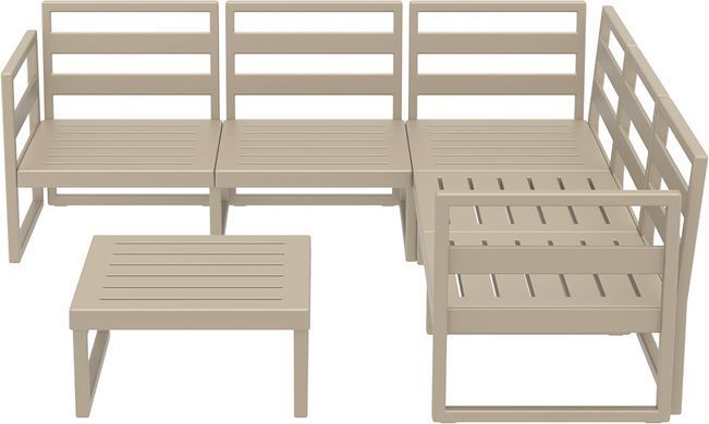 Комплект меблів для тераси Siesta Mykonos Lounge Corner Set Taupe Бежевий фото