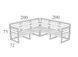 Комплект меблів для тераси Siesta Mykonos Lounge Corner Set Taupe Бежевий фото 8