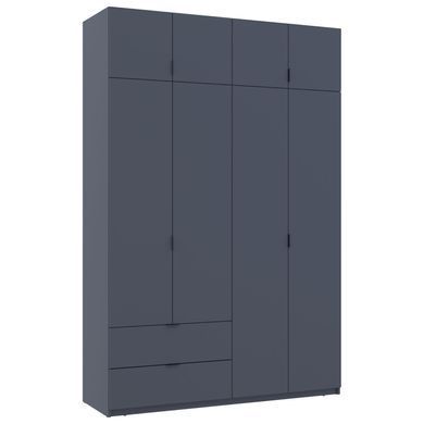 Шафа розпашна с антресолью Doros Лукас 160х50х240 см Графіт
