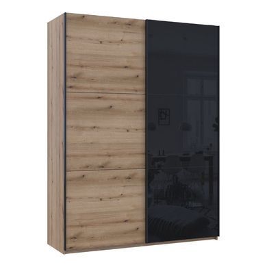Шафа купе Doros G-Caiser Дуб Евок 1 ДСП / 1 Скло / 3 частини 180х60х240