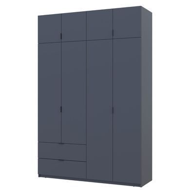 Шафа розпашна с антресолью Doros Лукас 160х50х240 см Графіт
