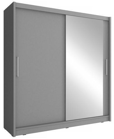 Шафа-купе Мая I/Maja I 180 2-дверна з дзеркалом Графіт