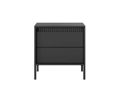 Тумба прикроватная Сенсо/Senso 2S/53 с 2 ящиками Черный