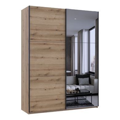 Шафа купе Doros G-Caiser Дуб Евок 1 ДСП / 1 зеркало 180х60х240