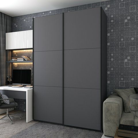 Шафа-купе двохдверна Doros G-Caiser 160х60х240 см Графіт