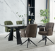 Стол раскладной керамический ARNOLD CERAMIC 180(240)*90 Wic dark grey