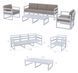 Комплект меблів для тераси Siesta Mykonos Lounge Set XL White Білий фото 10