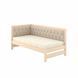 Односпальная деревянная кровать Mebigrand Лиза М3 (левая спинка) Айвори (S0505Y30R)/Аляска 23 (Бежевый) 90x200 см