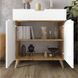 Комод у вітальню з чорними ніжками М-ЗОН Борн 750 Дуб Артизан/Німфеа Альба (білий) (MZN-031050), Дуб артизан/Нимфея альба (белый)