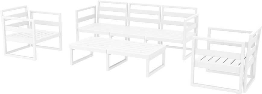 Комплект меблів для тераси Siesta Mykonos Lounge Set XL White Білий фото