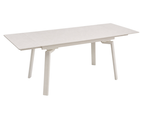 Обеденный раскладной стол BELFORD CERAMIC 140(200)х80 белый/кашемер фото