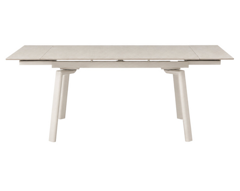 Обеденный раскладной стол BELFORD CERAMIC 140(200)х80 белый/кашемер фото