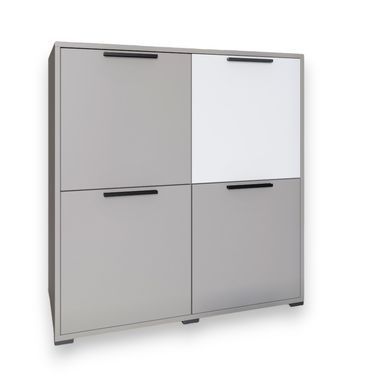 Тумба четырехдверная LION Краш 82x43x86 см Кашемир/Нимфея Альба