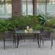 Комплект садових меблів 4Points Ravello-4 з прямокутним столом 140x80x70 см, Коричневий фото 3