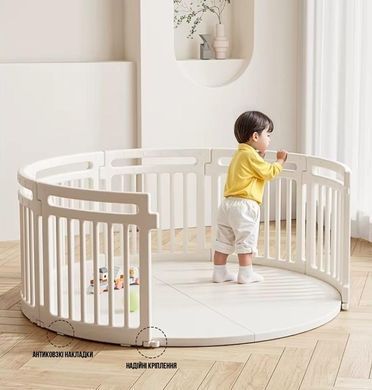 Круглий дитячий манеж Terrio 150см, білий