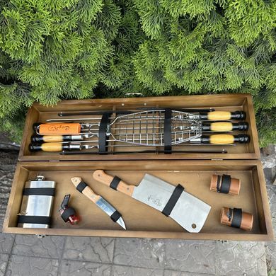 Подарунковий набір Майстер BBQ темний фото