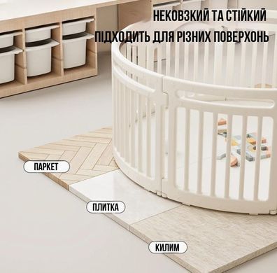 Круглий дитячий манеж Terrio 150см, білий