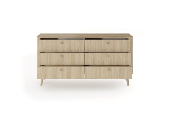 Комод Вики/Viki 6S/163 с 6 ящиками Дуб баристая