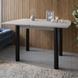 Обеденный стол раскладной LION Нота черные ножки Кашемир 60x90/90x120