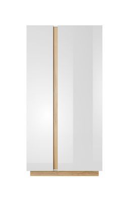Шкаф для одежды Арко/Arco 2-дверный 2D/96 Белый глянец/дуб грандсон