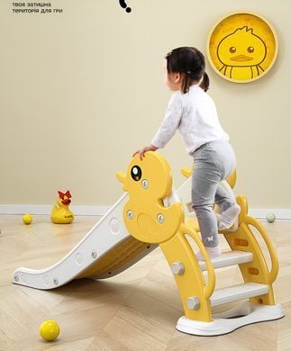 Дитяча гірка Terrio &ldquo;Ducky&rdquo; Жовто-сіра 100 см фото