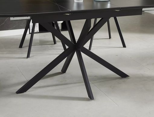 Стол обеденный GASTON CERAMIC 100(135)*100 черный