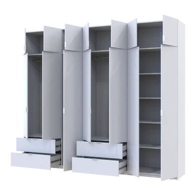 Шафа для одягу Doros Лукас Біла 3+4 ДСП 280х50х240 DRS-011686 (42005118)