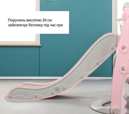 Дитячий ігровий комплекс 5в1 Terrio &ldquo;Terri&rdquo; Рожево-сірий фото