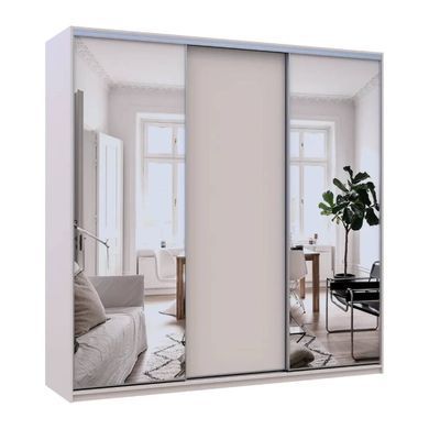 Шкаф-купе Doros Сити Лайт Кашемир 1 ДСП/2 зеркала 225х60х225 (80736380)