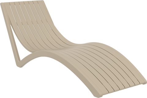 Комплект із 2 шезлонгів Siesta Slim + Стіл Siesta Ocean Side Table Бежевий фото